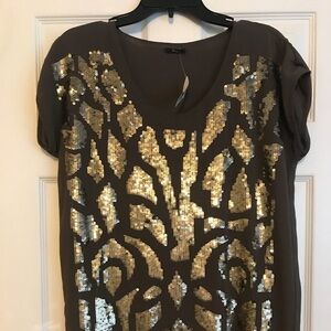 Sequin‎ shirt dress/long shirt